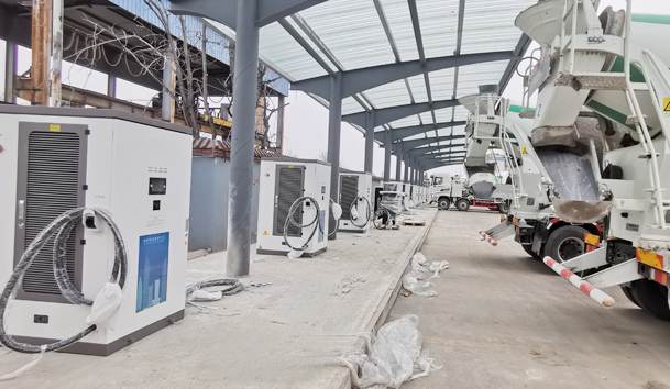 山西臨汾某物流園區充電站360kW重卡專用充電樁項目